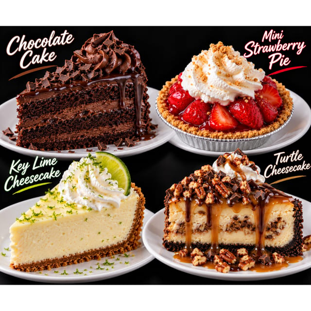 Pick 4 Desserts.