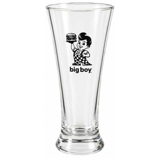 Pilsner Curved Glass - Black Etched.
